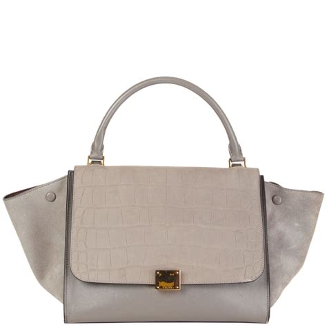 celine trapeze gray|Celine trapeze bag new.